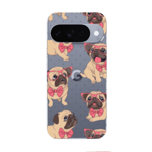 Google Pixel 10 Dog Spectacled Transparent Silicone TPU Θήκη