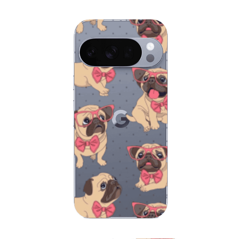 Google Pixel 10 Pro XL Dog Spectacled Transparent Silicone TPU Θήκη