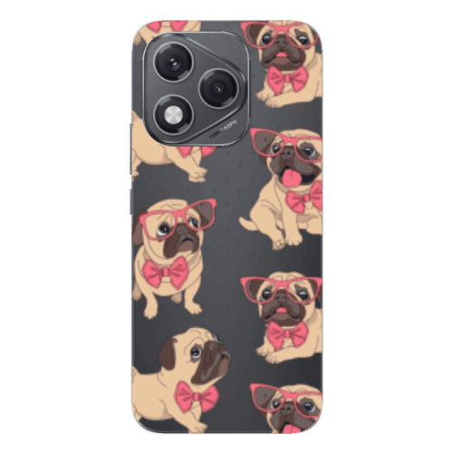 Honor 400 Lite Dog Spectacled Transparent Silicone TPU Θήκη