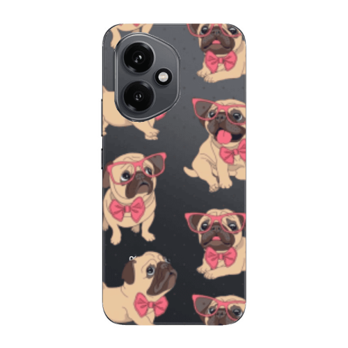 Honor Magic 400 Dog Spectacled Transparent Silicone TPU Θήκη