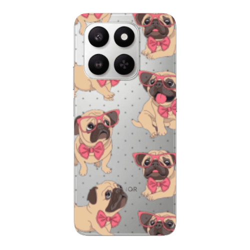 Honor Magic 400 Smart Dog Spectacled Transparent Silicone TPU Θήκη