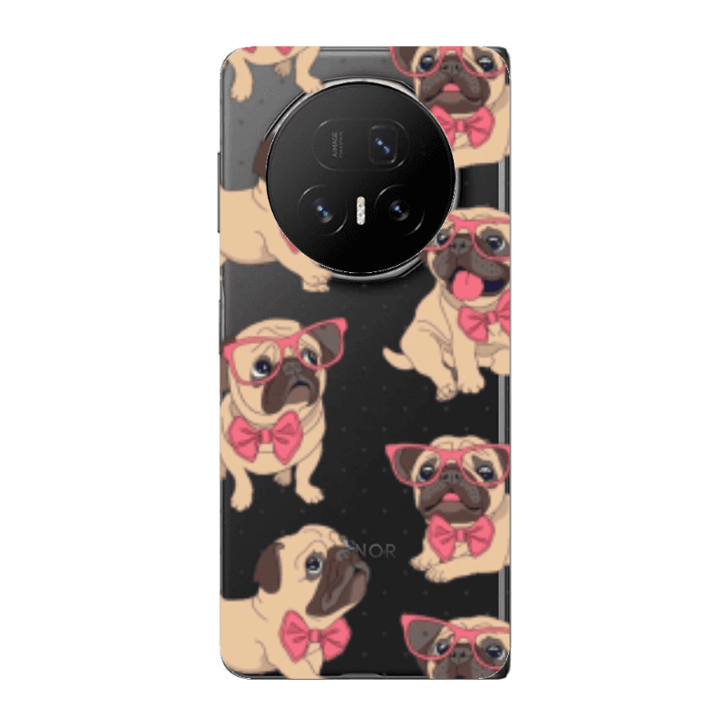 Honor Magic V5 Dog Spectacled Transparent Silicone TPU Θήκη