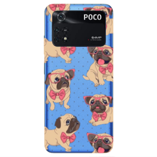 Xiaomi Poco M4 Pro 4G Dog Spectacled Transparent Silicone TPU Θήκη
