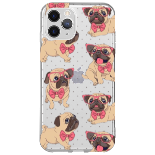 Apple iPhone 13 Pro Dog Spectacled Transparent Silicone TPU Θήκη