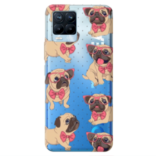 Realme 8 Pro Dog Spectacled Transparent Silicone TPU Θήκη
