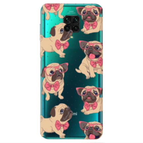 Xiaomi Redmi Note 9S Dog Spectacled Transparent Silicone TPU Θήκη
