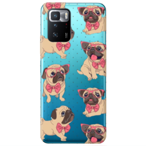 Xiaomi Poco X3 GT Dog Spectacled Transparent Silicone TPU Θήκη