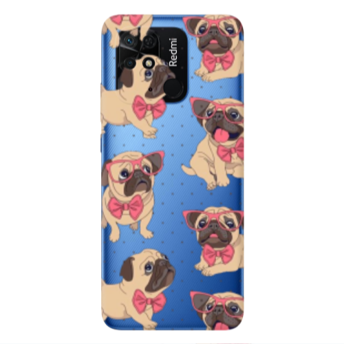 Xiaomi Poco C40 Dog Spectacled Transparent Silicone TPU Θήκη