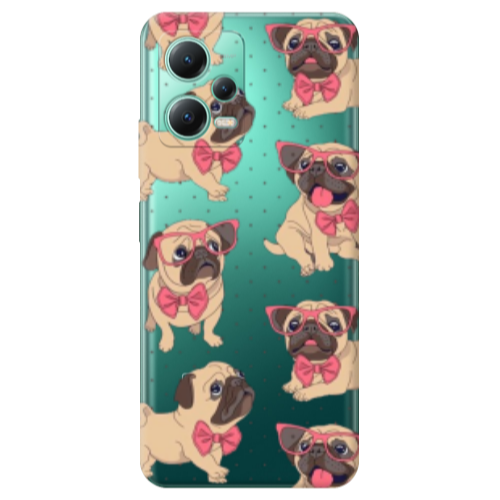 Xiaomi Redmi Note 12 Pro Plus 5G Dog Spectacled Transparent Silicone TPU Θήκη