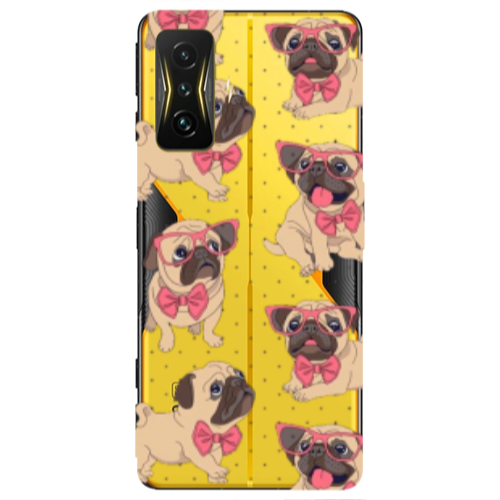 Xiaomi Poco F4 Gt Dog Spectacled Transparent Silicone TPU Θήκη