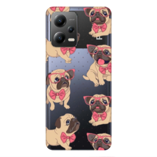 Xiaomi Poco X5 Dog Spectacled Transparent Silicone TPU Θήκη