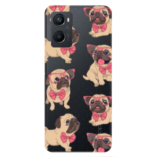 Oppo A 96 Dog Spectacled Transparent Silicone TPU Θήκη