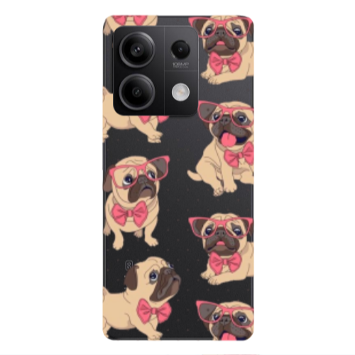 Xiaomi Redmi Note 13 5G Dog Spectacled Transparent Silicone TPU Θήκη