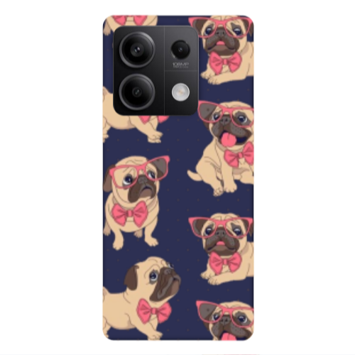 Xiaomi Redmi Note 13Pro 5G Dog Spectacled Dark blue Colored Silicone TPU Θήκη