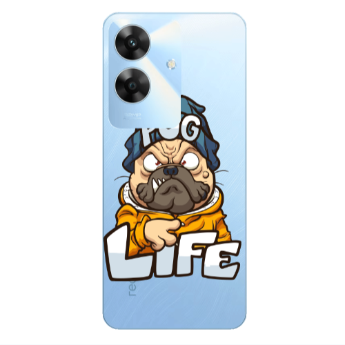 Realme Note 60 Pug Life 2 Transparent Silicone TPU Θήκη