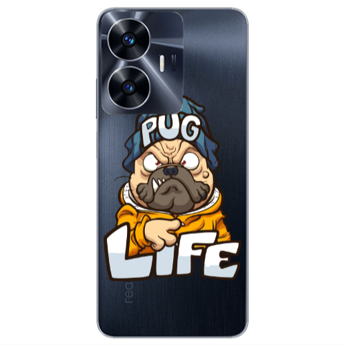 Realme Note 50 Pug Life 2 Transparent Silicone TPU Θήκη