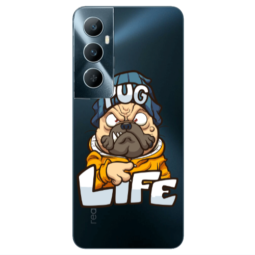 Realme C65 Pug Life 2 Transparent Silicone TPU Θήκη