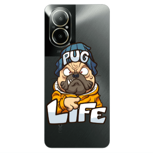 Realme C67 Pug Life 2 Transparent Silicone TPU Θήκη