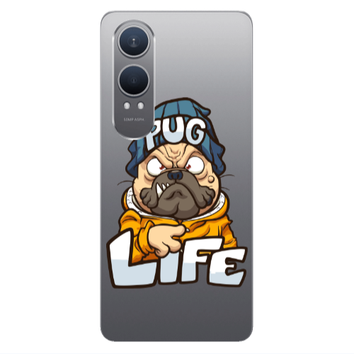 Oneplus Nord Ce 4 lite Pug Life 2 Transparent Silicone TPU Θήκη