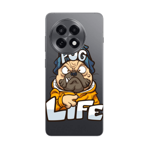 Oneplus 13 5G Pug Life 2 Transparent Silicone TPU Θήκη