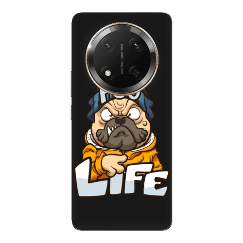 Honor Magic 7 Lite Pug Life 2 Black Colored Silicone TPU Θήκη