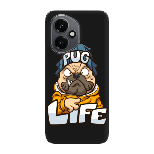 Honor Magic 400 Pug Life 2 Black Colored Silicone TPU Θήκη