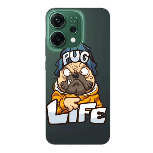 Oppo RENO 14 Pug Life 2 Transparent Silicone TPU Θήκη