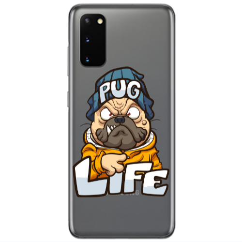 Samsung S20 Pug Life 2 Transparent Silicone TPU Θήκη