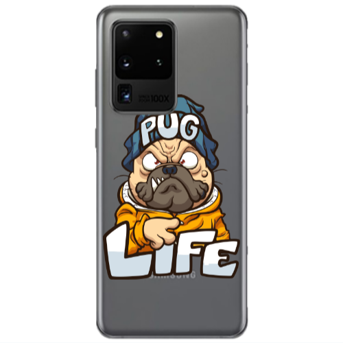 Samsung S20 Ultra Pug Life 2 Transparent Silicone TPU Θήκη