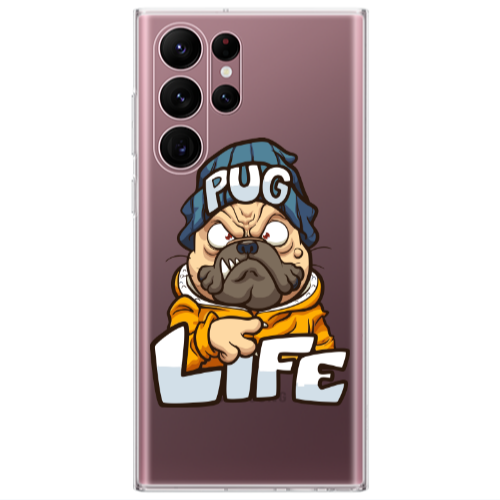 Samsung S22 Ultra Pug Life 2 Transparent Silicone TPU Θήκη