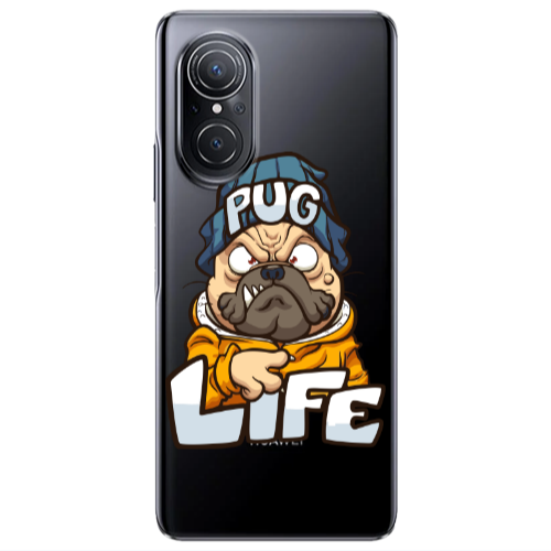Huawei Nova 9 SE Pug Life 2 Transparent Silicone TPU Θήκη