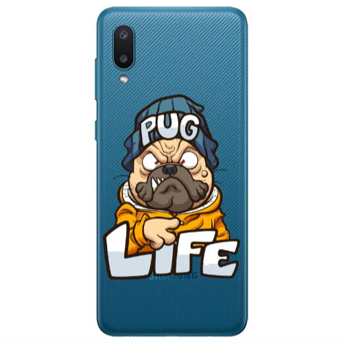 Samsung A02 Pug Life 2 Transparent Silicone TPU Θήκη