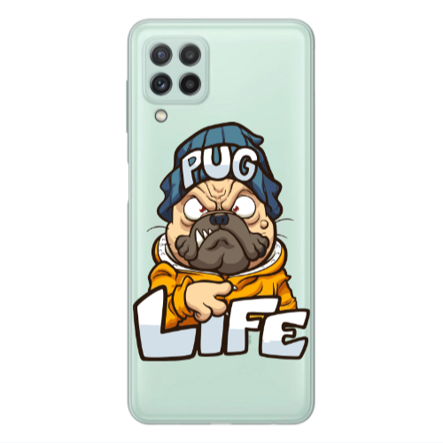 Samsung A22 4G Pug Life 2 Transparent Silicone TPU Θήκη