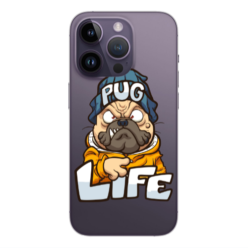 Apple iPhone 14 Pro  Pug Life 2 Transparent Silicone TPU Θήκη