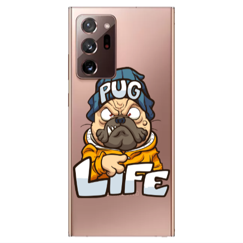 Samsung Note 20 Ultra Pug Life 2 Transparent Silicone TPU Θήκη