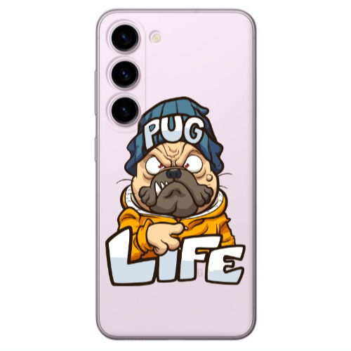 Samsung S23 Pug Life 2 Transparent Silicone TPU Θήκη