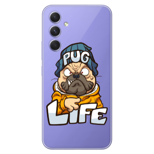 Samsung A54 Pug Life 2 Transparent Silicone TPU Θήκη
