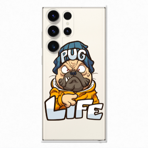 Samsung S23 Ultra Pug Life 2 Transparent Silicone TPU Θήκη