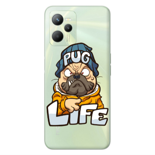 Realme C35 Pug Life 2 Transparent Silicone TPU Θήκη