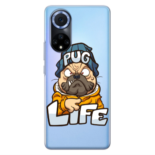 Huawei Nova 9 Pug Life 2 Transparent Silicone TPU Θήκη