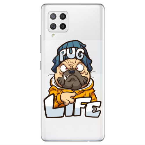 Samsung A42 5G Pug Life 2 Transparent Silicone TPU Θήκη