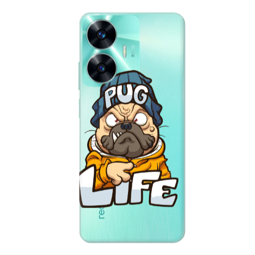 Realme C55 Pug Life 2 Transparent Silicone TPU Θήκη