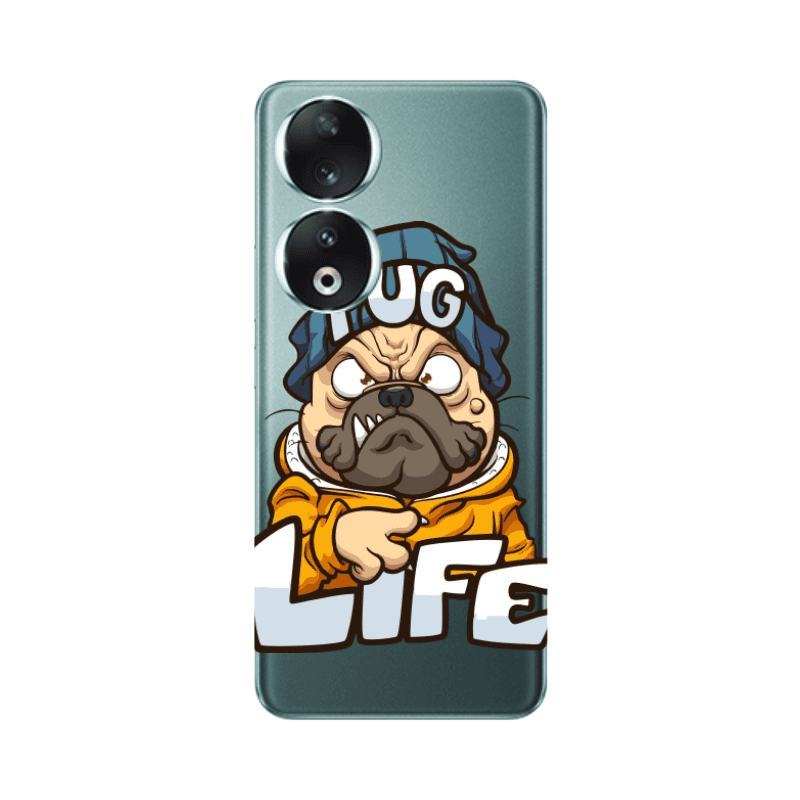 Honor 90 5G Pug Life 2 Transparent Silicone TPU Θήκη