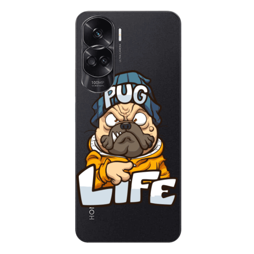 Honor 90 Lite 5G Pug Life 2 Transparent Silicone TPU Θήκη