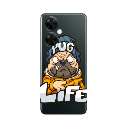 Oneplus Nord CE 3 Lite 5G Pug Life 2 Transparent Silicone TPU Θήκη