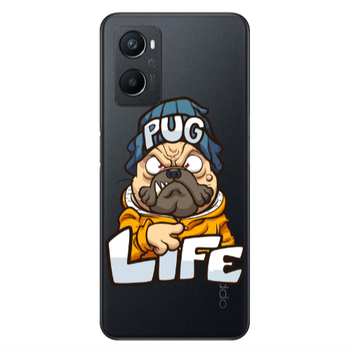 Oppo A 96 Pug Life 2 Transparent Silicone TPU Θήκη