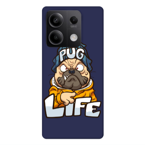 Xiaomi Redmi Note 13 5G Pug Life 2 Dark blue Colored Silicone TPU Θήκη