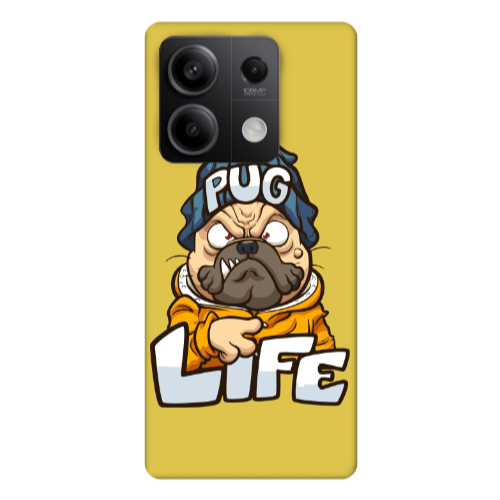 Xiaomi Redmi Note 13Pro 5G Pug Life 2 Yellow Colored Silicone TPU Θήκη