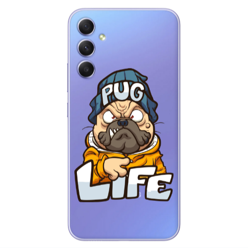 Samsung A25 Pug Life 2 Transparent Silicone TPU Θήκη