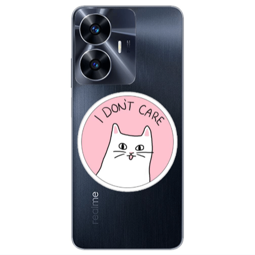 Realme Note 50 I dont Care Transparent Silicone TPU Θήκη